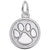 Paw Print Charm In 14K White Gold