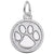 Paw Print Charm In Sterling Silver