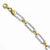 10K Yellow Gold with Rhodium Diamond-Cut Bracelet