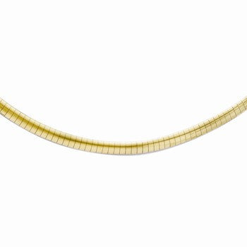 10K Yellow Gold Supreme Reversible Omega, 18 inch, Jewelry Chains and Necklace