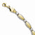 10K Yellow Gold with Rhodium Diamond-Cut Bracelet