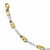 10K Yellow Gold with Rhodium Diamond-Cut Bracelet