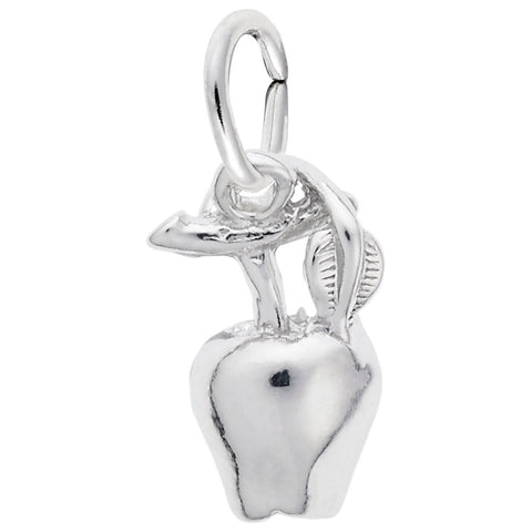 Apple Charm In Sterling Silver