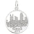 Kansas City Skyline Charm In Sterling Silver