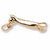 Dog Bone charm in Yellow Gold Plated hide-image