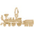 Train Charm in Yellow Gold Plated
