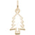 Christmas Tree Charm In Yellow Gold