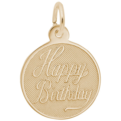 Birthday Charm in Yellow Gold Plated