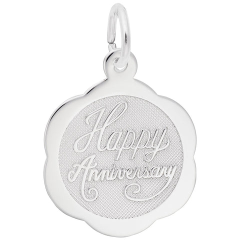 Anniversary Charm In Sterling Silver