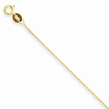 14K Yellow Gold Carded Box Chain