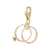 Lobster Clasp Wedding Rings Charm in Gold Plated