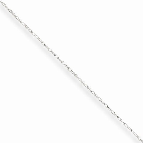 14K White Gold Carded Cable Rope Chain Bracelet