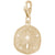 Sand Dollar Charm in Yellow Gold Plated