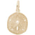 Sand Dollar Charm In Yellow Gold