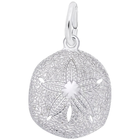 Sand Dollar Charm In Sterling Silver