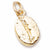 Coffee Bean charm in Yellow Gold Plated hide-image
