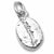 Coffee Bean charm in 14K White Gold hide-image