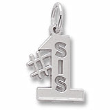 #1 Sis charm in 14K White Gold hide-image