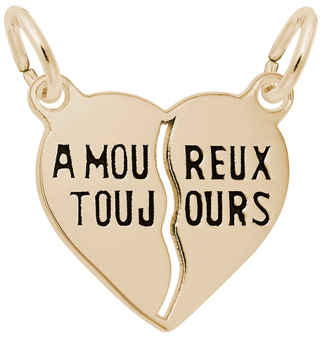 Amoureux Toujours Charm in Yellow Gold Plated