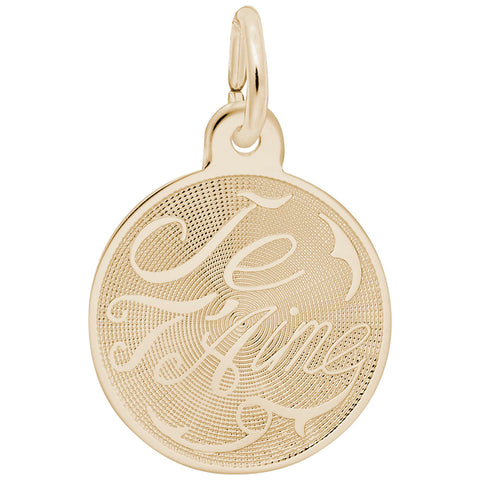 Je T Aime Charm in Yellow Gold Plated