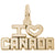 I Love Canada Charm in Yellow Gold Plated