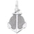 Anchor Charm In 14K White Gold