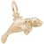 Manatee Charm in Yellow Gold Plated