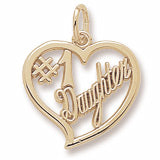 #1 Daughter Charm in 10k Yellow Gold hide-image