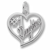 #1 Daughter charm in Sterling Silver hide-image