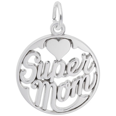 Supermom Charm In Sterling Silver