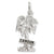 Cancun Palm W/Sign W/Bl.Paint charm in 14K White Gold hide-image