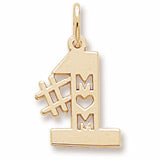 #1 Mom Charm in 10k Yellow Gold hide-image