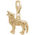 Wolf Charm In Yellow Gold