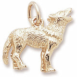 Wolf Charm in 10k Yellow Gold hide-image
