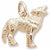 Wolf charm in Yellow Gold Plated hide-image