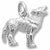 Wolf charm in Sterling Silver hide-image