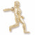 Female Jogger charm in Yellow Gold Plated hide-image
