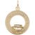 San Fran. Cable Car Charm in Yellow Gold Plated