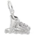 Inline Skate Charm In Sterling Silver