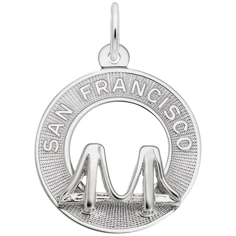 San Francisco Charm In Sterling Silver