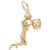 Female Basketball Charm In Yellow Gold