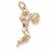 Female Basketball charm in Yellow Gold Plated hide-image