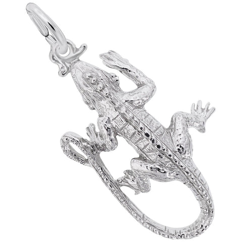 Iguana Charm In Sterling Silver