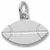 Rugby Ball charm in 14K White Gold hide-image