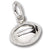Rugby Ball charm in Sterling Silver hide-image
