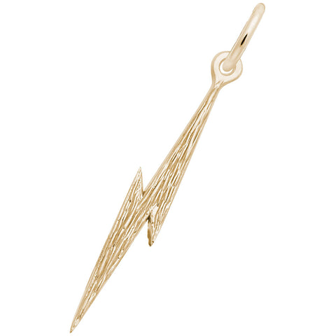 Lightening Bolt Charm in Yellow Gold Plated