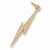 Lightening Bolt charm in Yellow Gold Plated hide-image