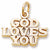 Godlovesyou charm in Yellow Gold Plated hide-image