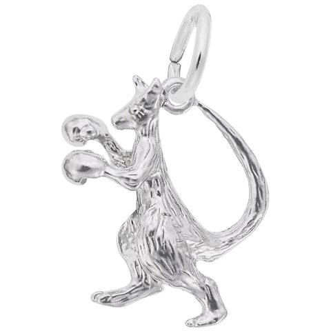 Kangaroo Charm In Sterling Silver