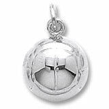 Volleyball charm in 14K White Gold